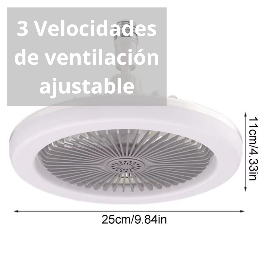 VENTILADOR DE TECHO Y LUZ LED 3 en 1
