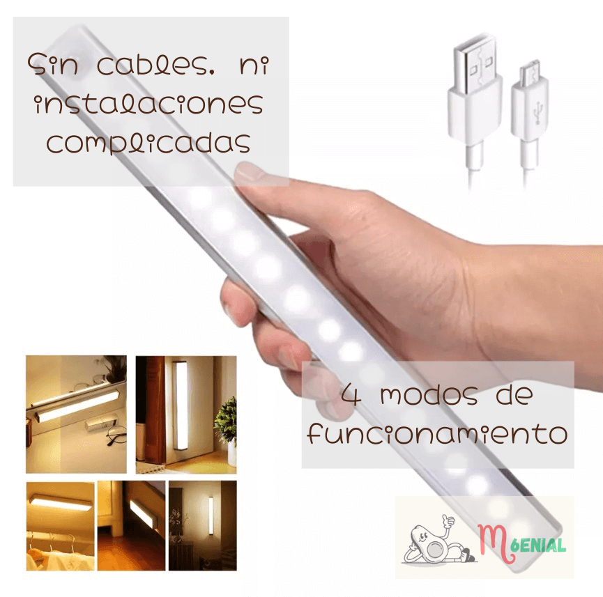 Luz Led Barra Con Sensor Movimiento 20cm
