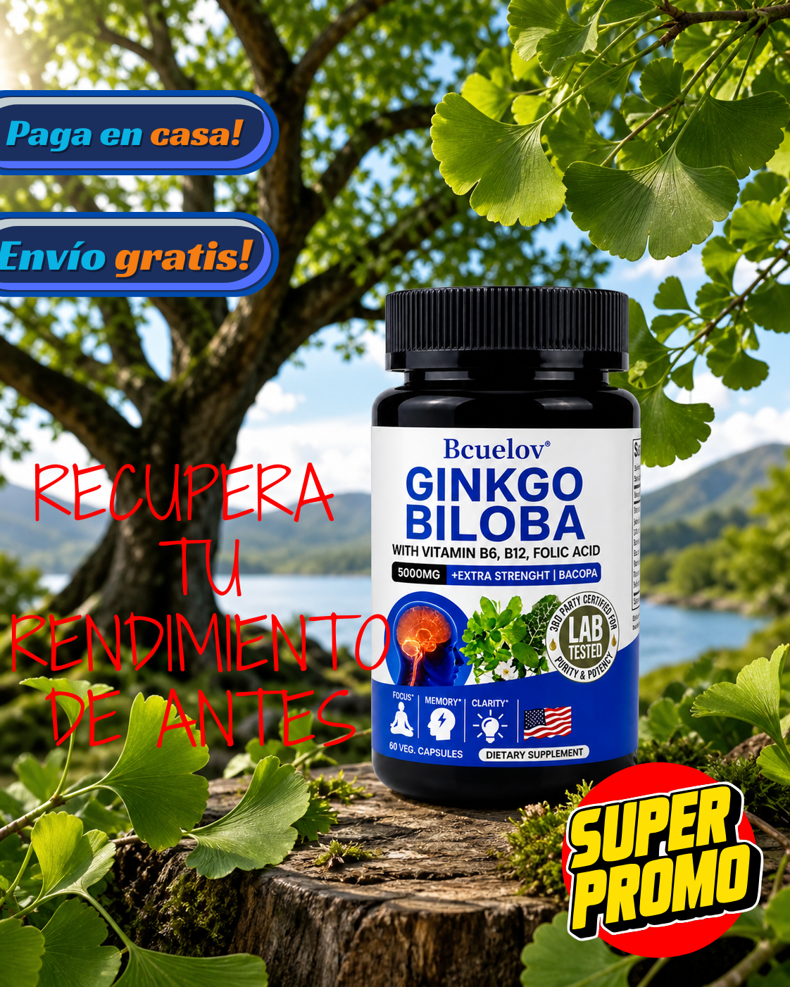 Biloba+ Memoria y enfoque en una cápsula