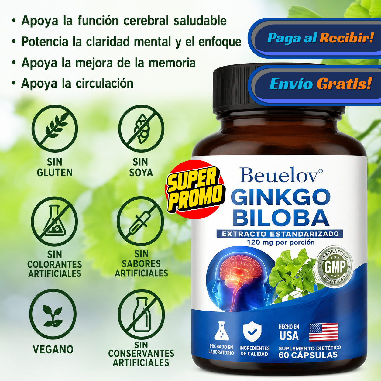 Biloba+ Memoria y enfoque en una cápsula